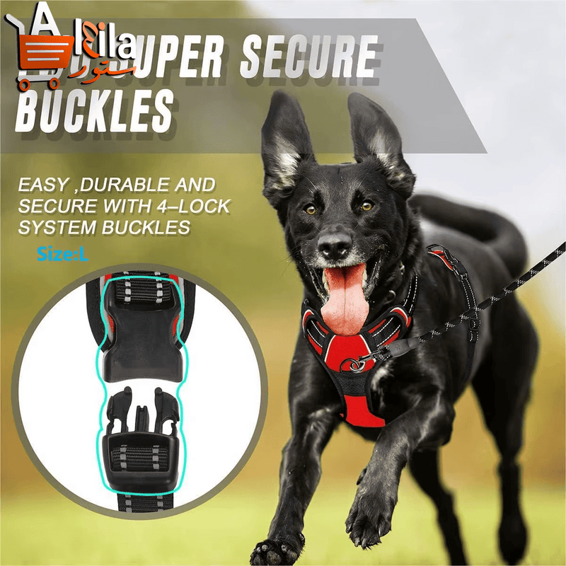 Innovative No Pull Dog Harness with Front Clip - Heavy Duty, Reflective Design for Enhanced Control During Walks with Large Dogs