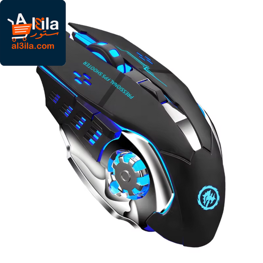 Rechargeable Wireless Gaming Mouse with Silent Operation, Bluetooth and 2.4GHz USB Connectivity, and Mechanical Backlighting for PC Gamers