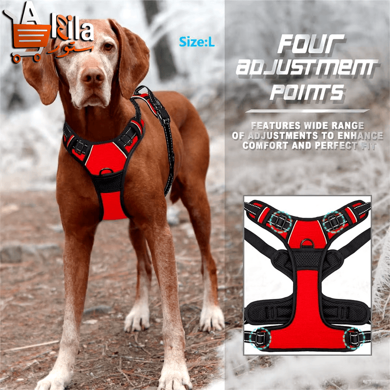 Innovative No Pull Dog Harness with Front Clip - Heavy Duty, Reflective Design for Enhanced Control During Walks with Large Dogs