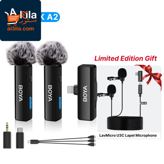 LINK Wireless Lavalier Microphone for iPhone 15/16 Series, OPPO, Samsung, Xiaomi, GoPro, and SONY DSLR Cameras – Ideal for Vlogging and Recording