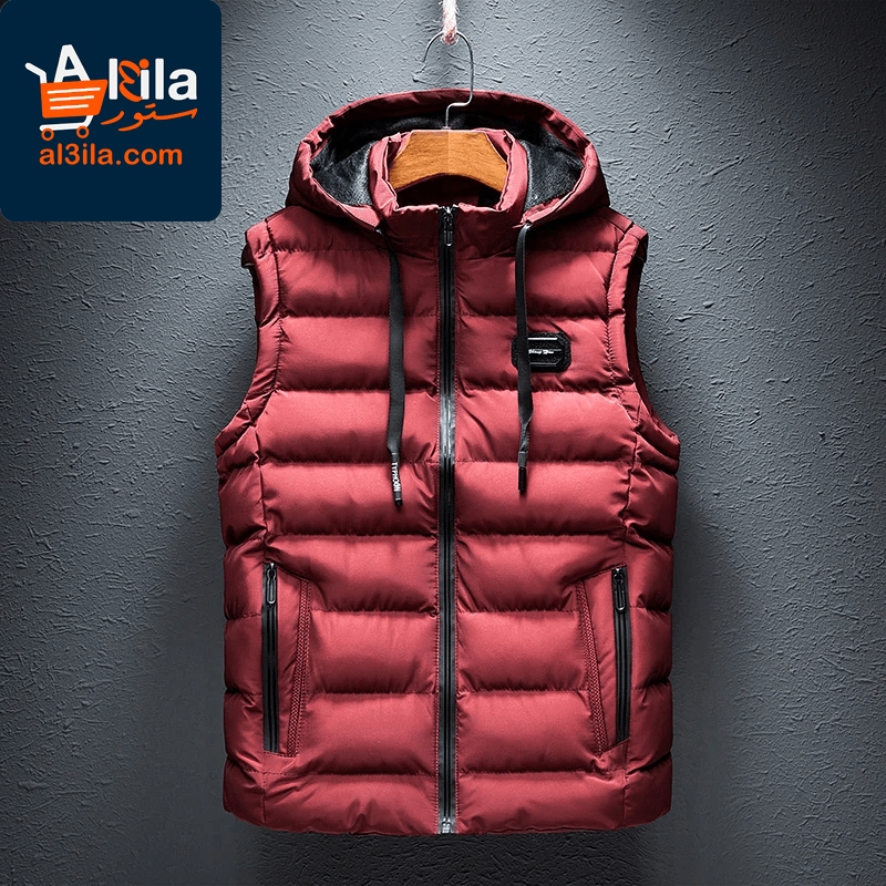 Stylish Hooded Sleeveless Men's Vest - Casual Cotton-Padded Zipper Waistcoat in Plus Sizes up to 6XL
