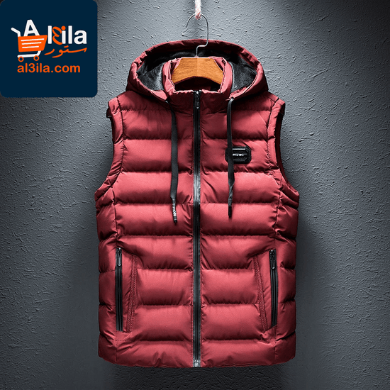 Stylish Hooded Sleeveless Men's Vest - Casual Cotton-Padded Zipper Waistcoat in Plus Sizes up to 6XL