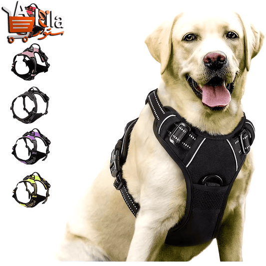 Innovative No Pull Dog Harness with Front Clip - Heavy Duty, Reflective Design for Enhanced Control During Walks with Large Dogs