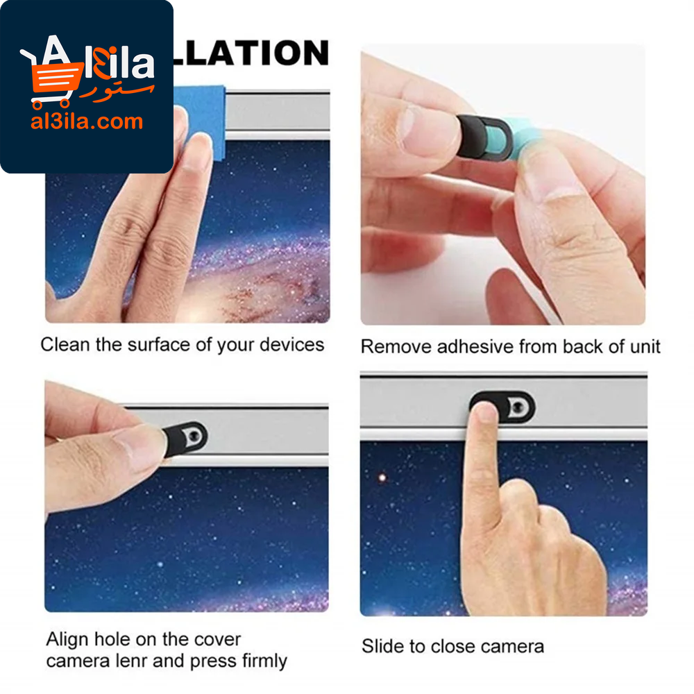 Ultra Thin Metal Webcam Cover with Magnetic Slider for Enhanced Privacy Protection on Laptops, Tablets, and Phones