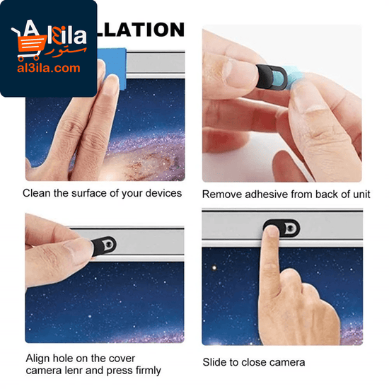 Ultra Thin Metal Webcam Cover with Magnetic Slider for Enhanced Privacy Protection on Laptops, Tablets, and Phones