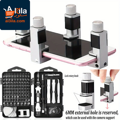 Professional Phone Repair Clamps and Screen Securing Clip Tools - 117-in-1 Precision Screwdriver Set for Electronic Repair Applications