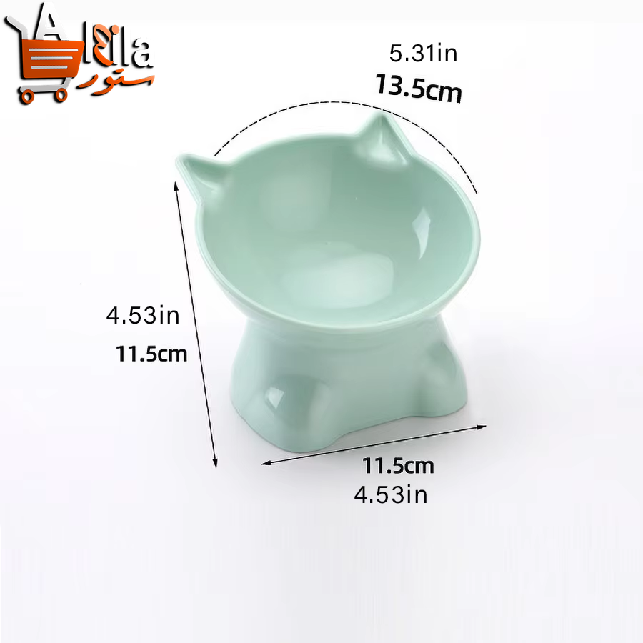 Elevated Cervical Support Cat Bowl for Enhanced Comfort and Dining Experience