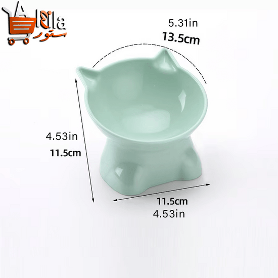 Elevated Cervical Support Cat Bowl for Enhanced Comfort and Dining Experience