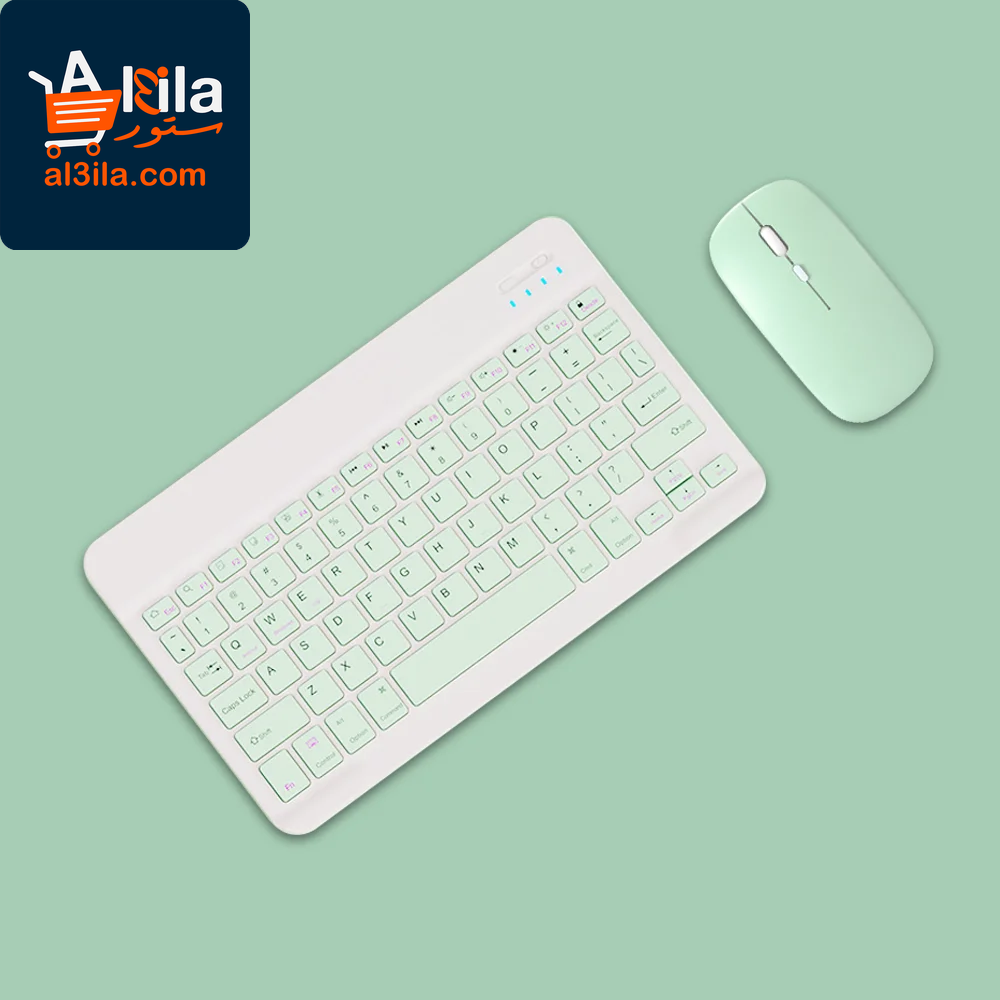 Wireless Bluetooth Keyboard and Mouse for iOS, Android, and Windows Tablets, Compatible with iPad Air, Mini, Pro, Xiaomi, Apple, and Huawei