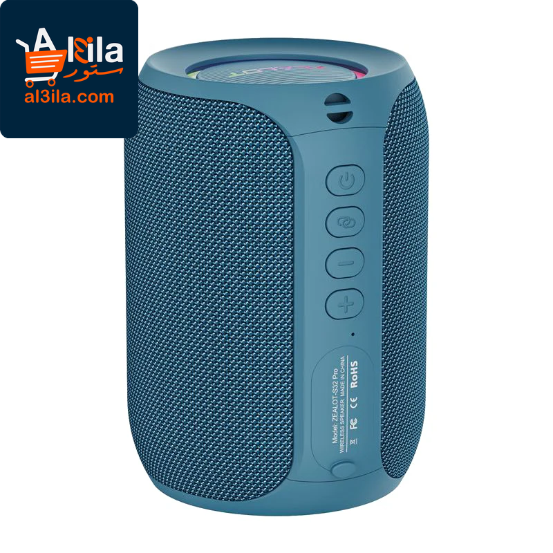 S32 Pro Bluetooth Wireless Speaker with Subwoofer, Mini Hi-Fi Bass, Stereo Sound, RGB Lighting, Micro SD Card and AUX Support, Built-in Microphone