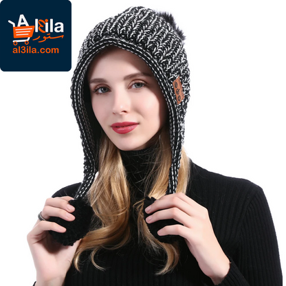 Bluetooth-Compatible Knitted Beanie Hat with Earphone Speakers and Microphone for Women - Warm Soft Winter Outdoor Wear