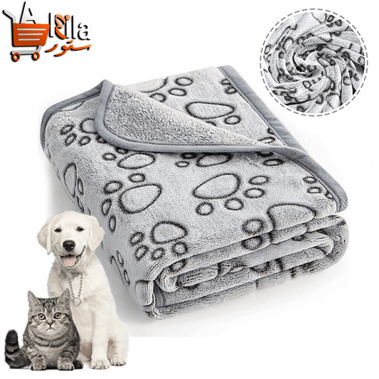 Deluxe Soft Fluffy Pet Blanket with Cute Cartoon Design - Ideal for Cats and Dogs, Perfect for Cozy Comfort