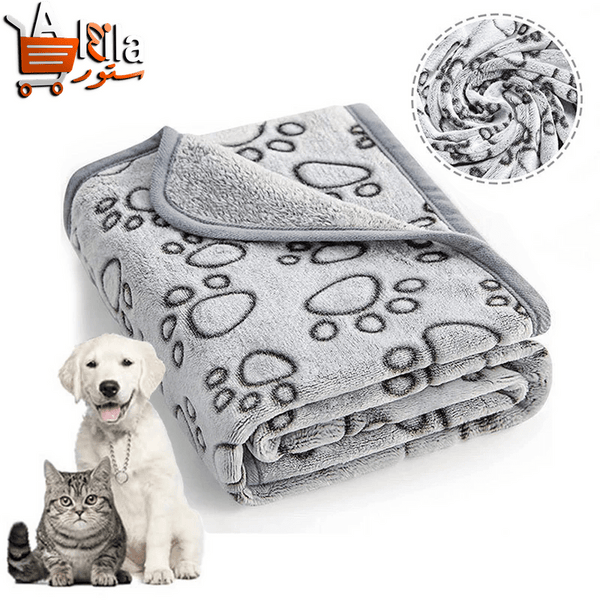 Deluxe Soft Fluffy Pet Blanket with Cute Cartoon Design - Ideal for Cats and Dogs, Perfect for Cozy Comfort