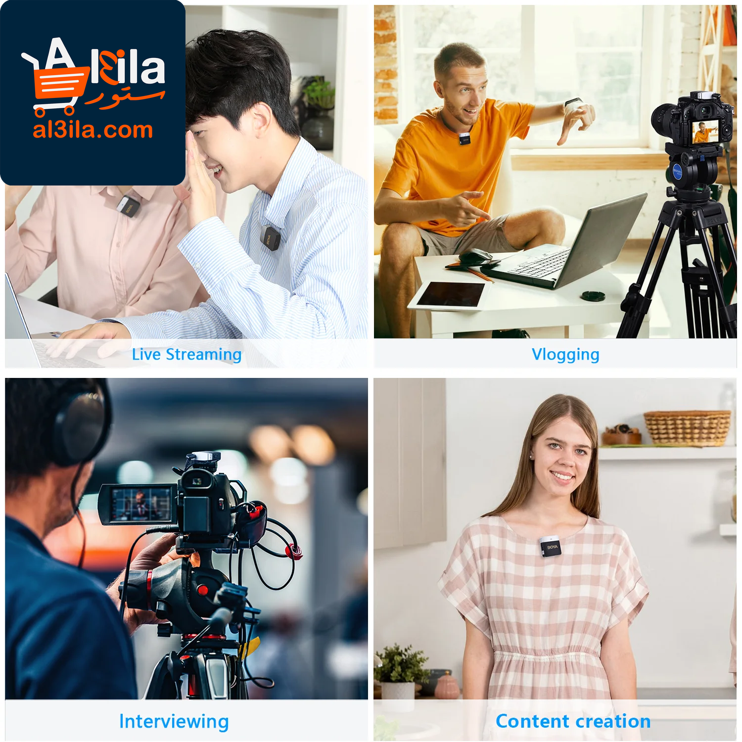 BY-M1V Wireless Lavalier Microphone: Ideal for iPhone, Android, DSLR Cameras, and Smartphone Vlogging and Live Streaming