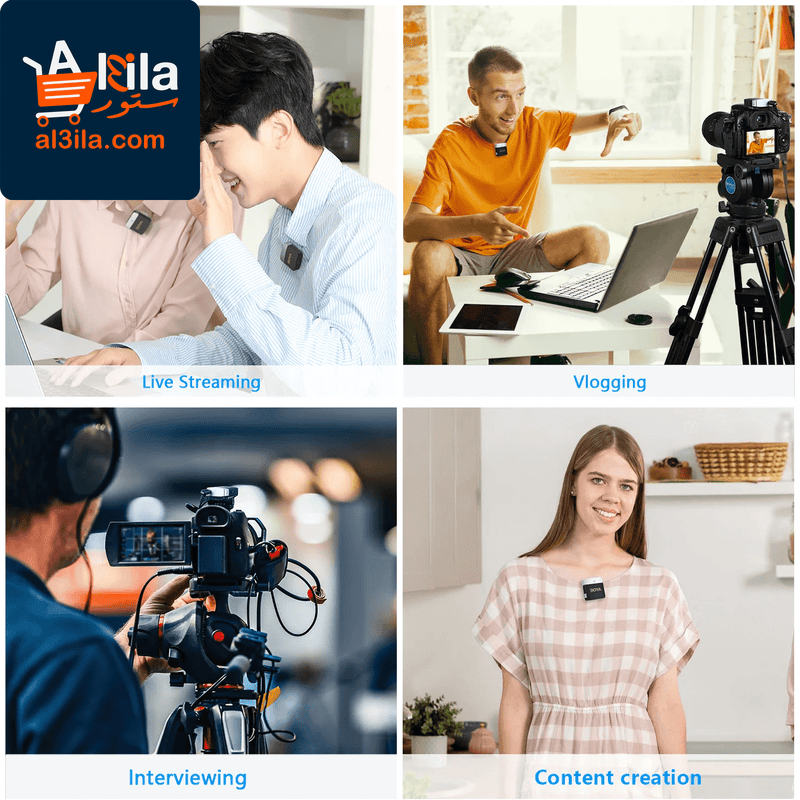 BY-M1V Wireless Lavalier Microphone: Ideal for iPhone, Android, DSLR Cameras, and Smartphone Vlogging and Live Streaming