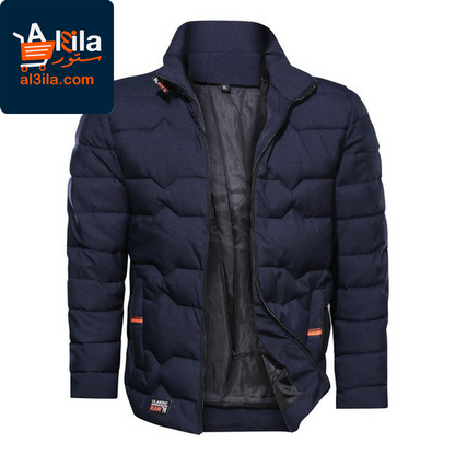 Men's Stand-Up Collar Plus Velvet Warm Jacket – Stylish Solid Color Cotton Outerwear