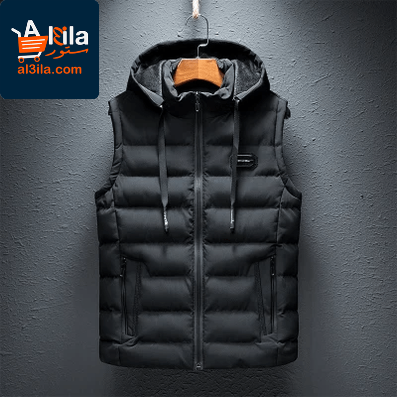Stylish Hooded Sleeveless Men's Vest - Casual Cotton-Padded Zipper Waistcoat in Plus Sizes up to 6XL