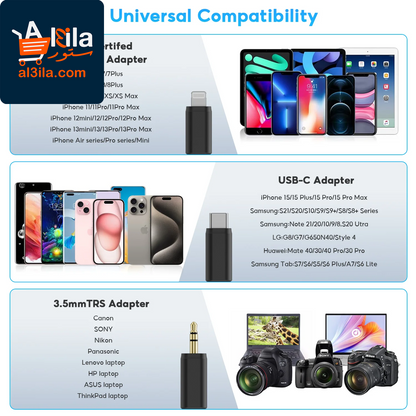LINK Wireless Lavalier Microphone for iPhone 15/16 Series, OPPO, Samsung, Xiaomi, GoPro, and SONY DSLR Cameras – Ideal for Vlogging and Recording