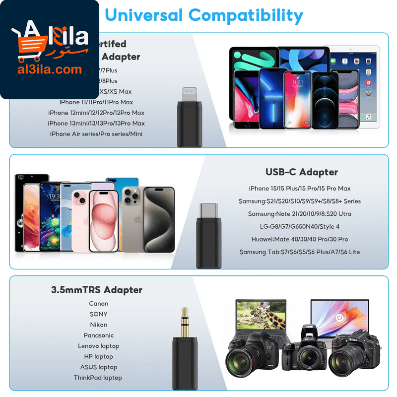 LINK Wireless Lavalier Microphone for iPhone 15/16 Series, OPPO, Samsung, Xiaomi, GoPro, and SONY DSLR Cameras – Ideal for Vlogging and Recording