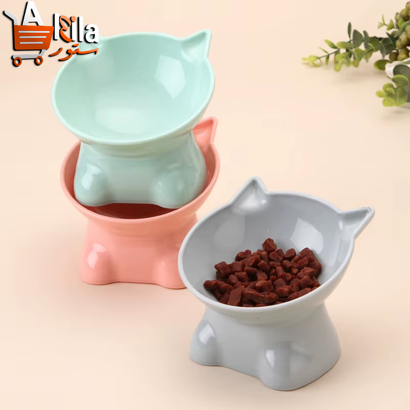 Elevated Cervical Support Cat Bowl for Enhanced Comfort and Dining Experience