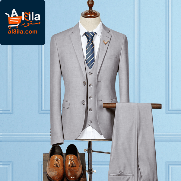Stylish Slim Fit Custom-Made Wedding Suit for Men - 3 Piece Blazer Set in Elegant Colors