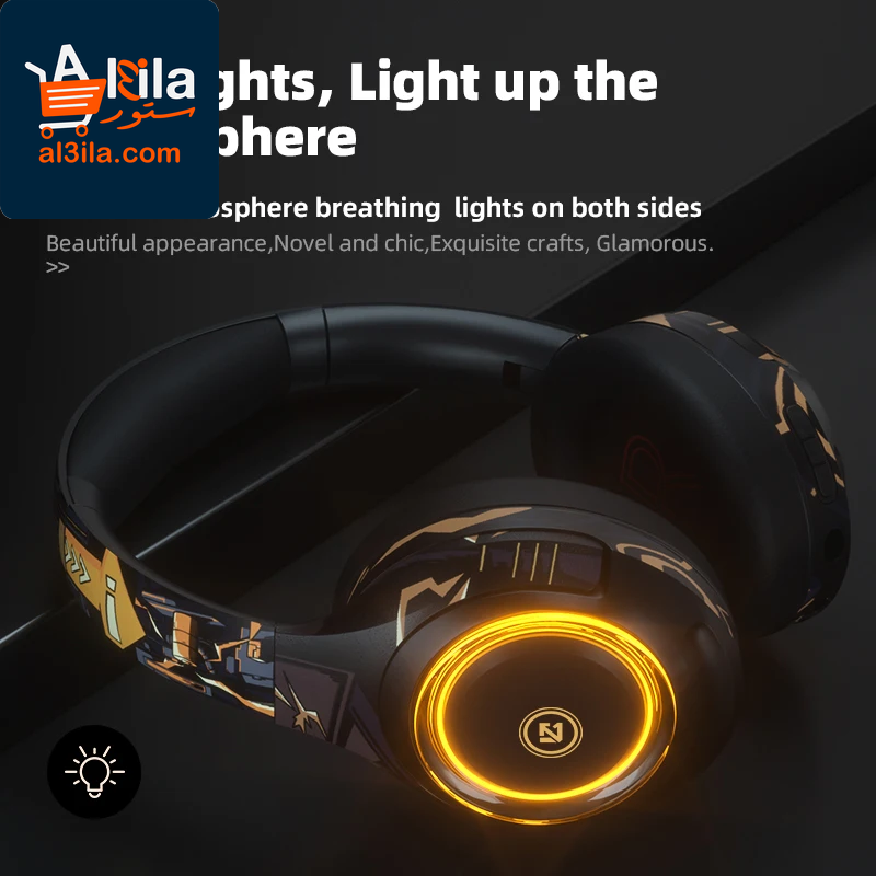 A2 High-Fidelity Wireless Bluetooth Over-Ear Headphones with Detachable Microphone and Enhanced Bass Stereo Sound