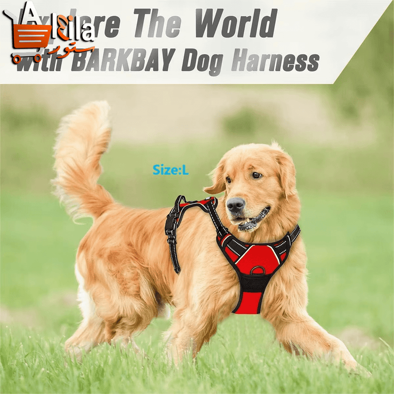 Innovative No Pull Dog Harness with Front Clip - Heavy Duty, Reflective Design for Enhanced Control During Walks with Large Dogs
