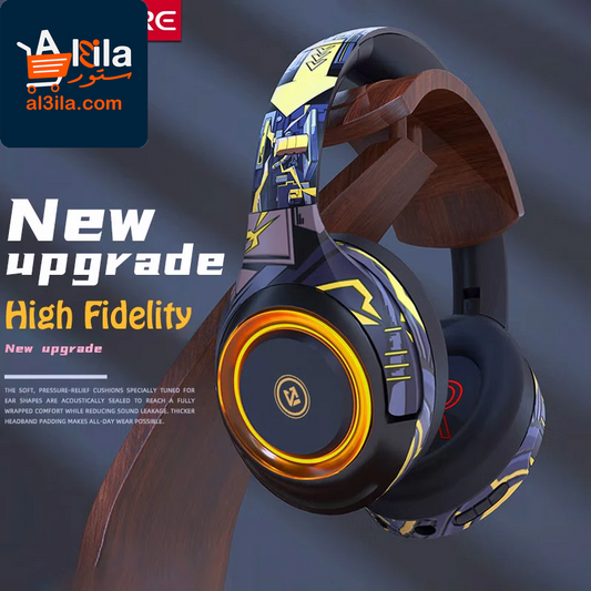 A2 High-Fidelity Wireless Bluetooth Over-Ear Headphones with Detachable Microphone and Enhanced Bass Stereo Sound