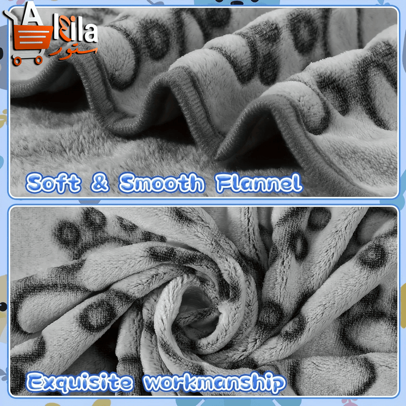 Deluxe Soft Fluffy Pet Blanket with Cute Cartoon Design - Ideal for Cats and Dogs, Perfect for Cozy Comfort