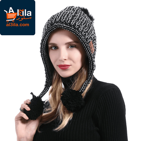 Bluetooth-Compatible Knitted Beanie Hat with Earphone Speakers and Microphone for Women - Warm Soft Winter Outdoor Wear