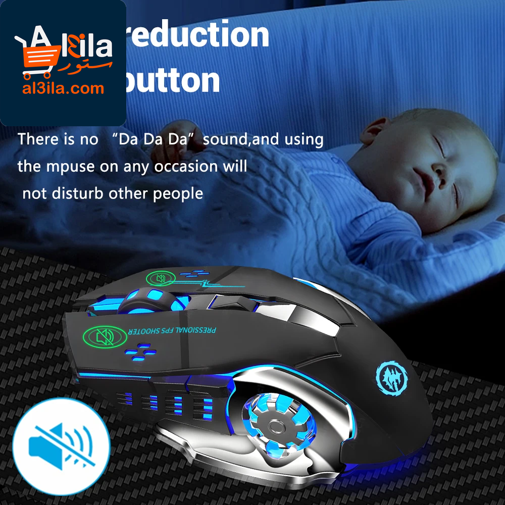 Rechargeable Wireless Gaming Mouse with Silent Operation, Bluetooth and 2.4GHz USB Connectivity, and Mechanical Backlighting for PC Gamers