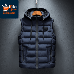 Stylish Hooded Sleeveless Men's Vest - Casual Cotton-Padded Zipper Waistcoat in Plus Sizes up to 6XL