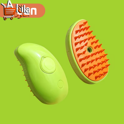 3-in-1 Electric Pet Grooming Brush with Steam Spray for Effortless Hair Removal and Massaging Care for Dogs and Cats