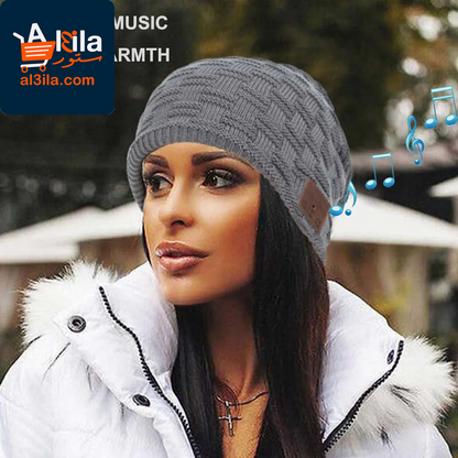 Unisex Bluetooth 5.0 Smart Beanie Hat with Wireless Headphones and Built-In Microphone – Ideal Gift Option