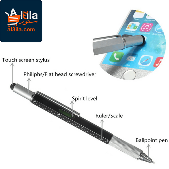6-in-1 Touchscreen Stylus and Ballpoint Pen