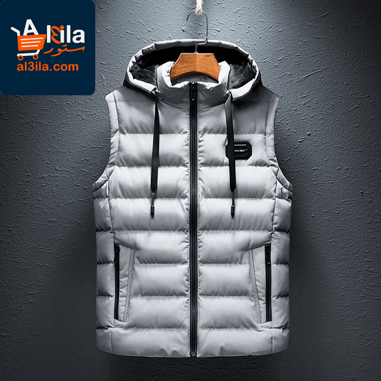 Stylish Hooded Sleeveless Men's Vest - Casual Cotton-Padded Zipper Waistcoat in Plus Sizes up to 6XL