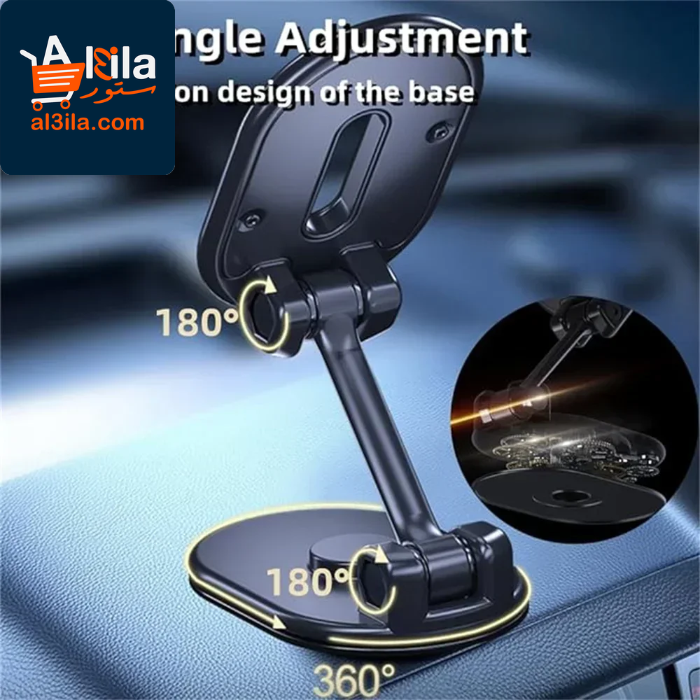 Alloy Magnetic Car Phone Holder with 360-Degree Rotation - Universal Dashboard Mount for Smartphones and Tablets