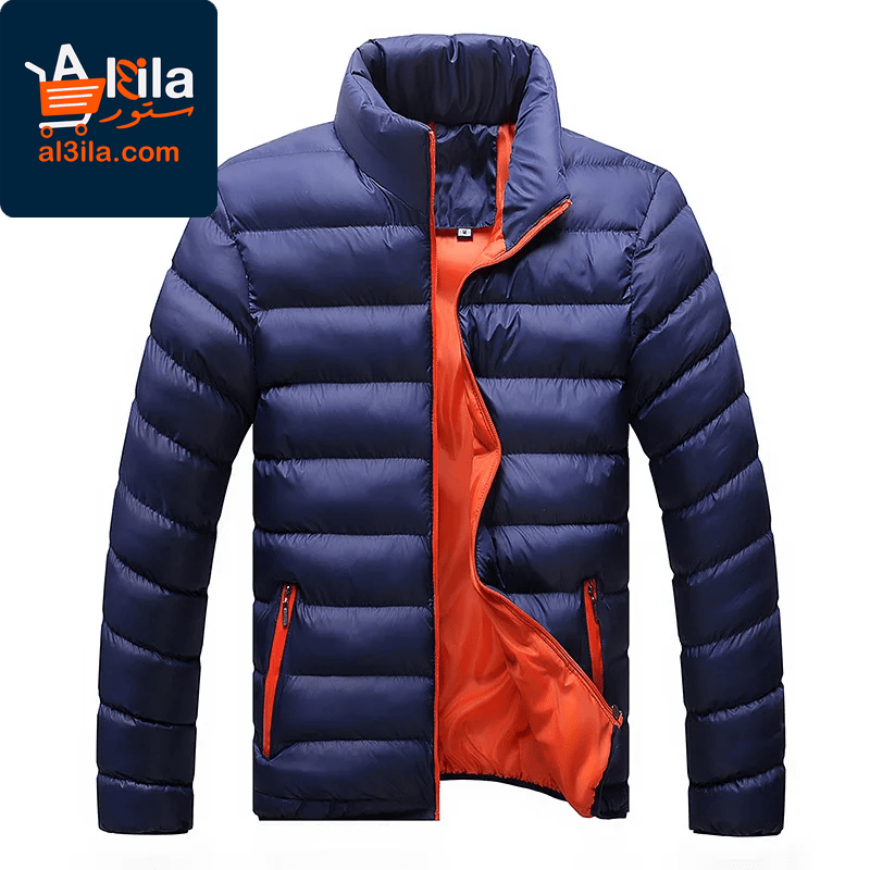 Stylish Men's Winter Parka Jacket with Stand Collar - Thick Solid Design for Casual Autumn and Winter Wear, Available in Sizes M to 6XL