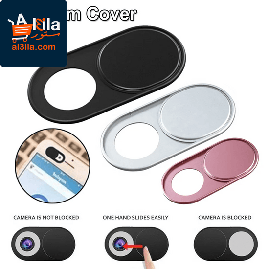 Ultra Thin Metal Webcam Cover with Magnetic Slider for Enhanced Privacy Protection on Laptops, Tablets, and Phones