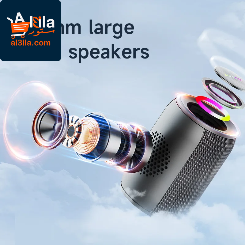 S32 Pro Bluetooth Wireless Speaker with Subwoofer, Mini Hi-Fi Bass, Stereo Sound, RGB Lighting, Micro SD Card and AUX Support, Built-in Microphone
