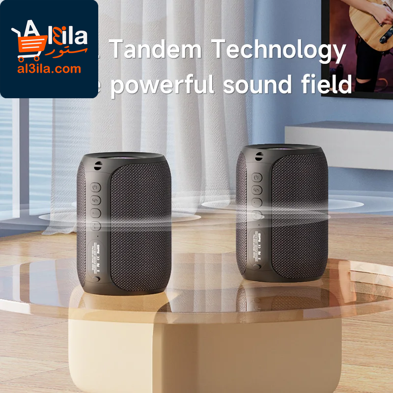 S32 Pro Bluetooth Wireless Speaker with Subwoofer, Mini Hi-Fi Bass, Stereo Sound, RGB Lighting, Micro SD Card and AUX Support, Built-in Microphone