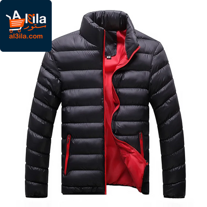 Stylish Men's Winter Parka Jacket with Stand Collar - Thick Solid Design for Casual Autumn and Winter Wear, Available in Sizes M to 6XL
