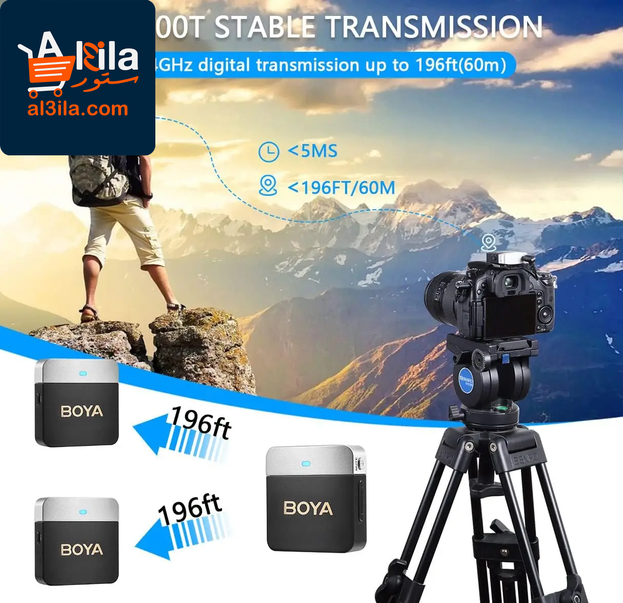 BY-M1V Wireless Lavalier Microphone: Ideal for iPhone, Android, DSLR Cameras, and Smartphone Vlogging and Live Streaming