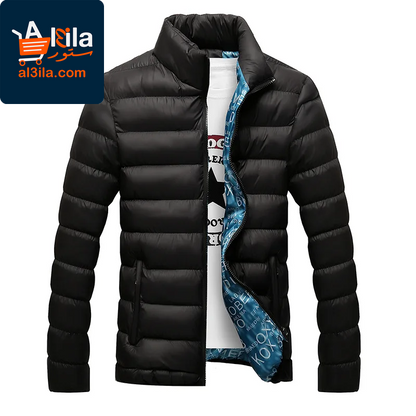 Stylish Men's Winter Parka Jacket with Stand Collar - Thick Solid Design for Casual Autumn and Winter Wear, Available in Sizes M to 6XL