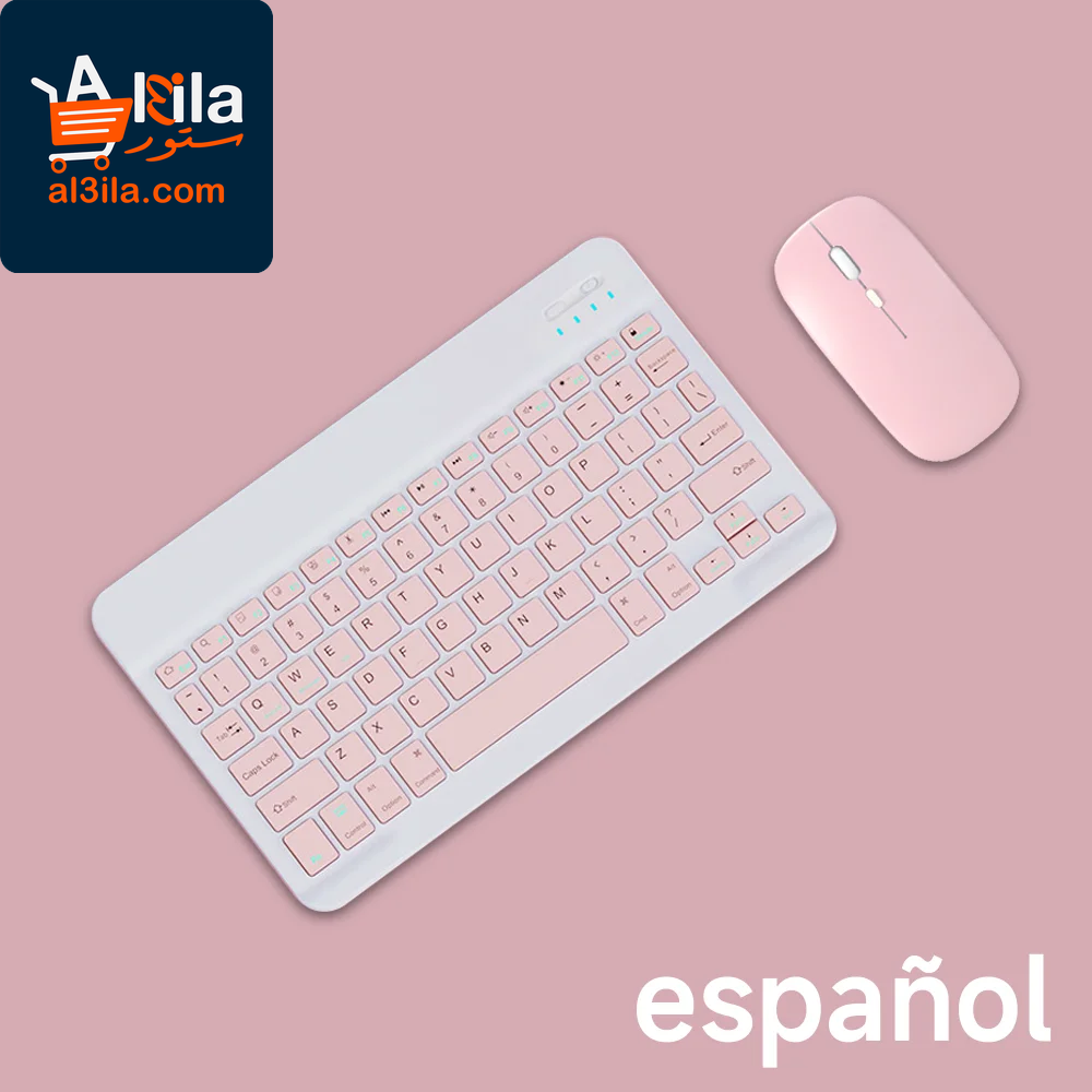 Wireless Bluetooth Keyboard and Mouse for iOS, Android, and Windows Tablets, Compatible with iPad Air, Mini, Pro, Xiaomi, Apple, and Huawei