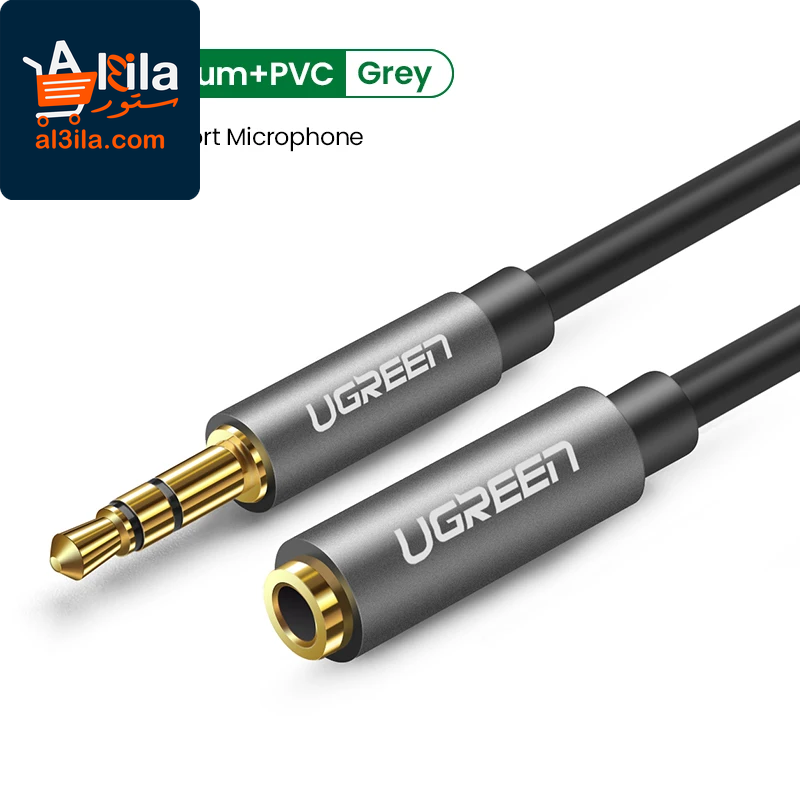 3.5mm Male to Female Audio Extension Cable with Microphone for Smartphones and Tablets