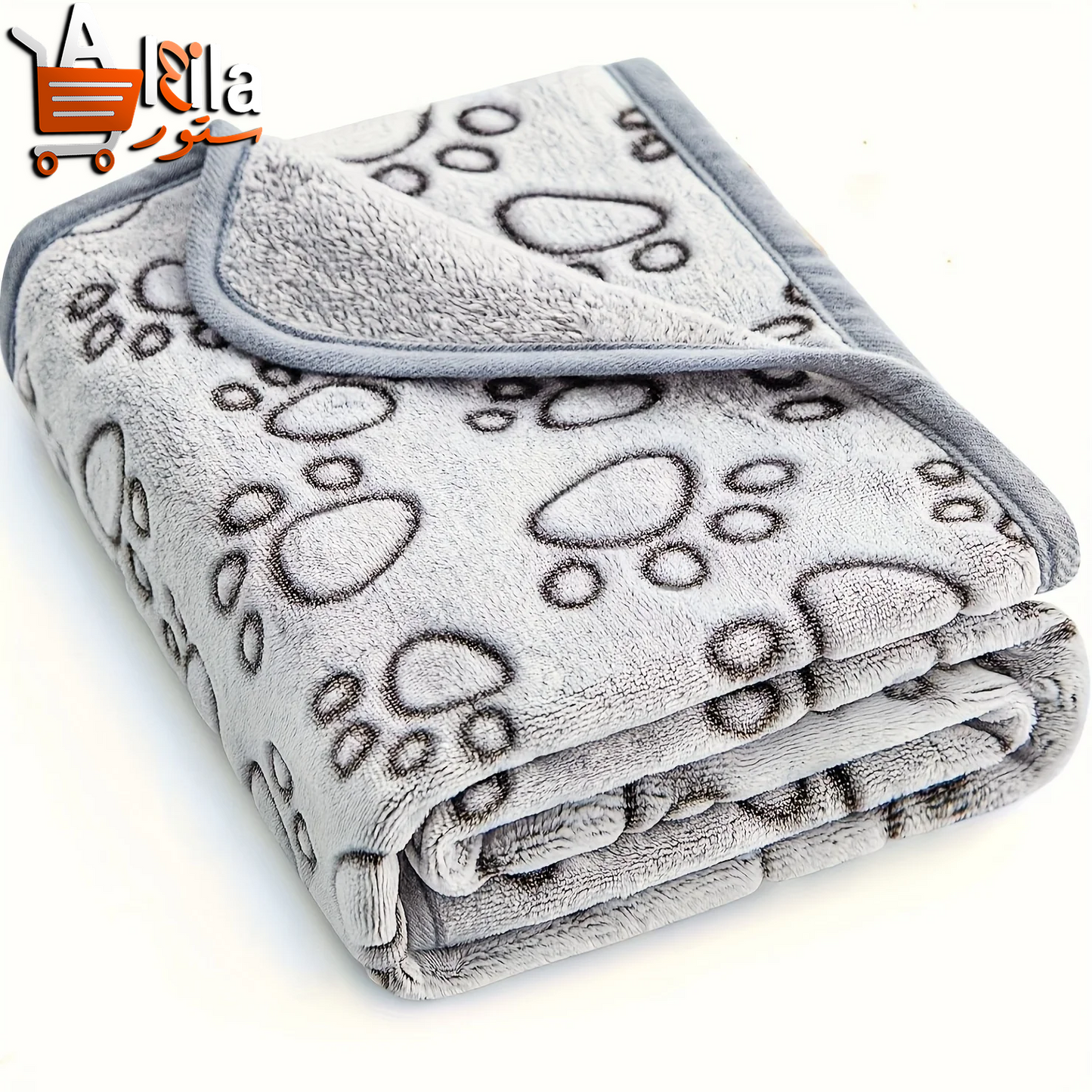 Deluxe Soft Fluffy Pet Blanket with Cute Cartoon Design - Ideal for Cats and Dogs, Perfect for Cozy Comfort