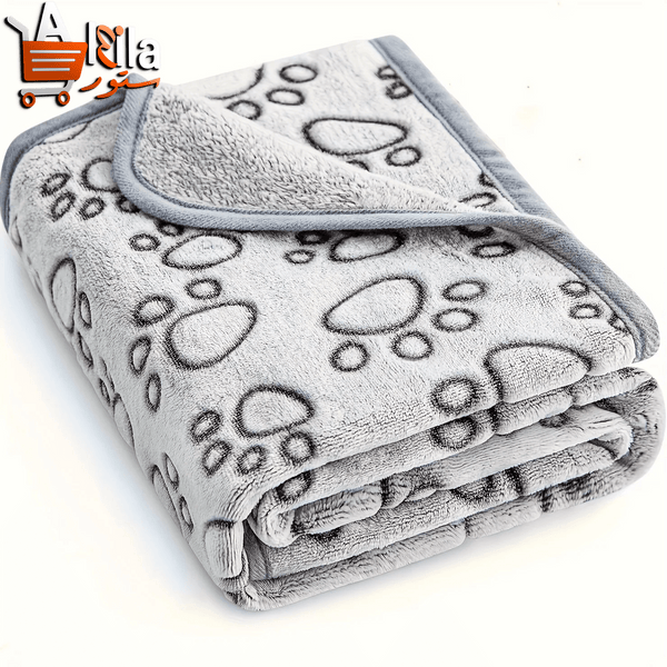 Deluxe Soft Fluffy Pet Blanket with Cute Cartoon Design - Ideal for Cats and Dogs, Perfect for Cozy Comfort