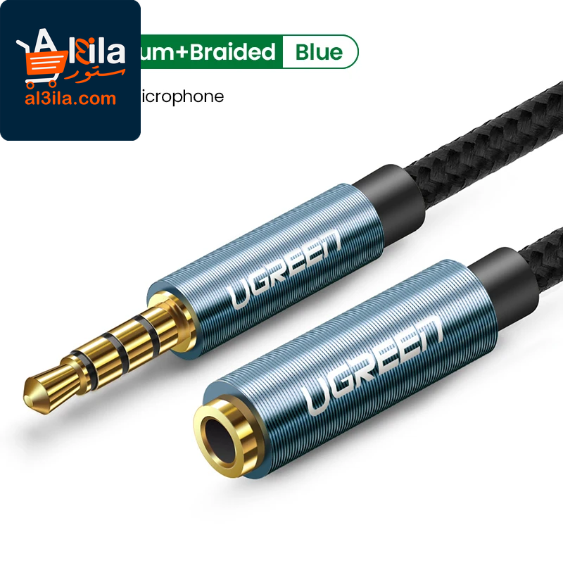 3.5mm Male to Female Audio Extension Cable with Microphone for Smartphones and Tablets