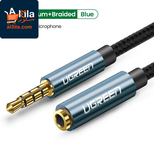 3.5mm Male to Female Audio Extension Cable with Microphone for Smartphones and Tablets